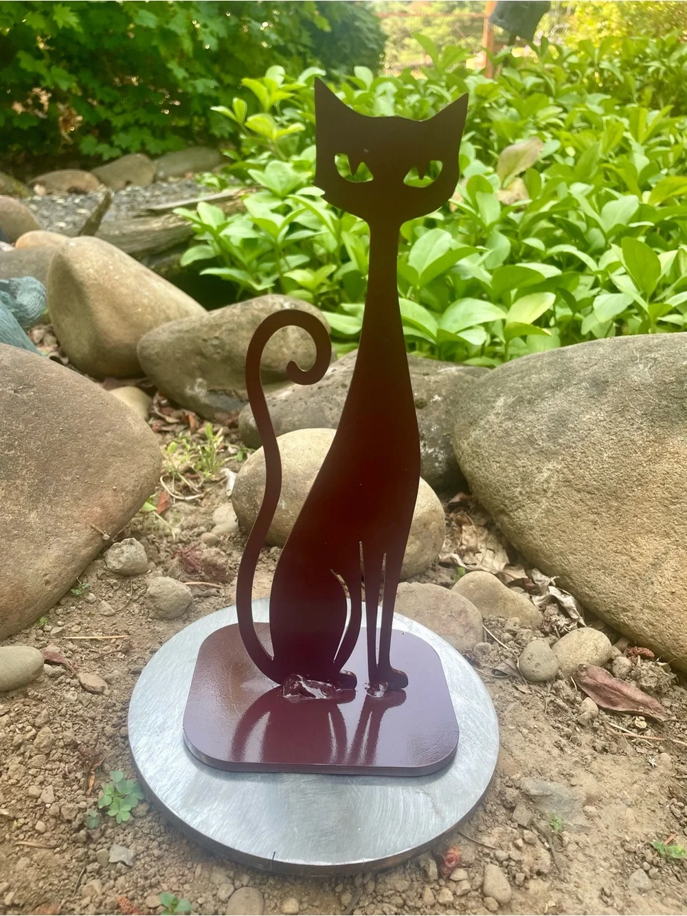 Kona Brown Mid Century Modern Cat Statue